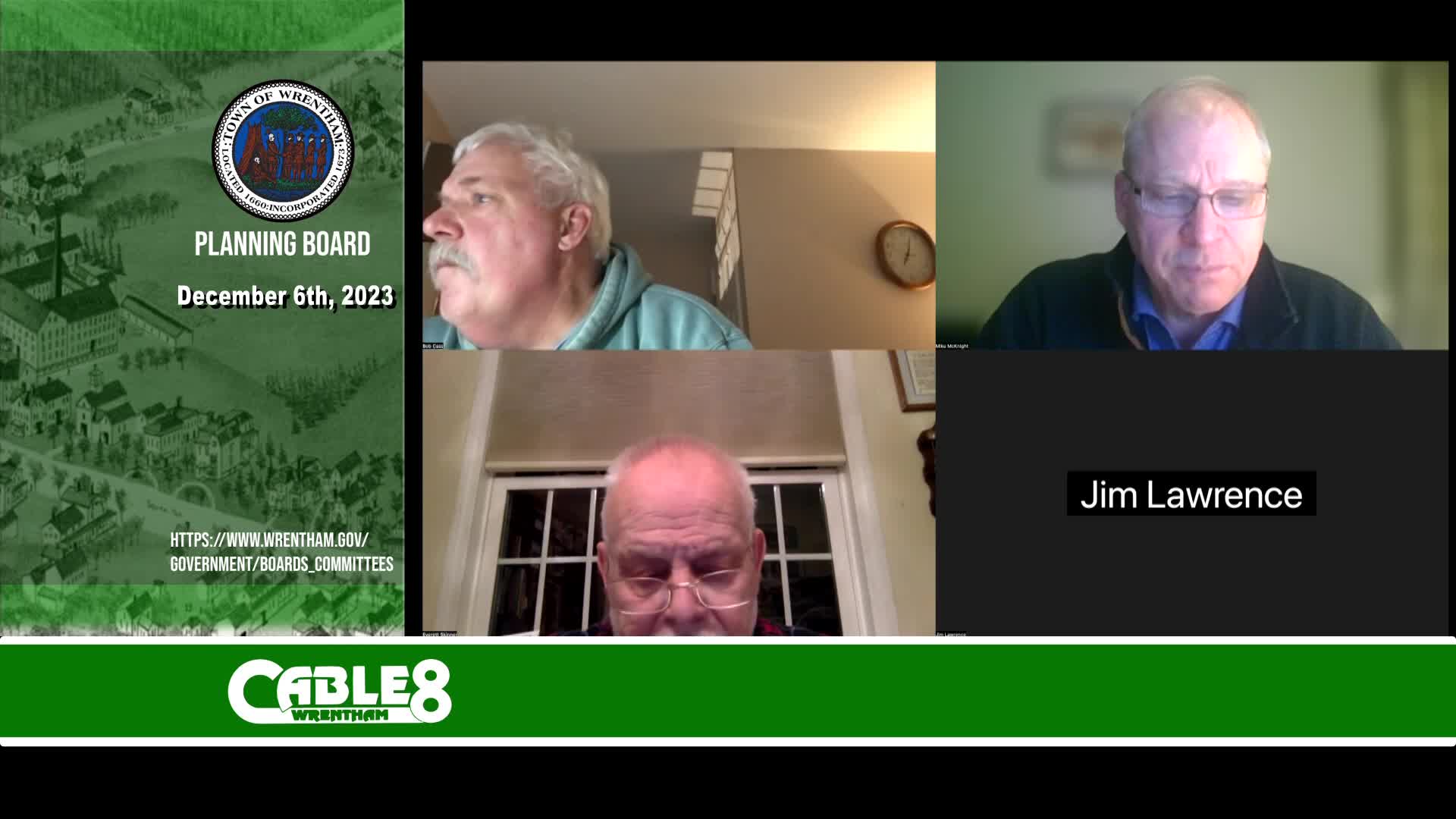 Wrentham Planning Board meeting of December 6, 2023